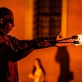 Fire breathing show