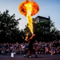 Fire breathing show